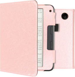 Hoesje geschikt voor Kobo Libra 2 E-reader - iMoshion Vegan Leather Bookcase - Ook geschikt voor Tolino Vision 6 - Rosé Goud