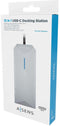 Aisens ASUC-12P005-GR - USB Hub - 3x USB 3.2 Gen1 type-C - 1x Ethernet 1Gbps