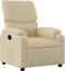Fauteuil verstelbaar stof crèmekleurig