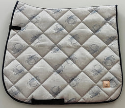 Equest poly Zadeldek Grijs met bloemen