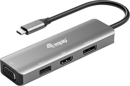 Equip 133485 USB-C naar HDMI/DisplayPort/VGA/USB-adapter