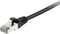 Equip 605596 RJ45 Netwerkkabel, patchkabel CAT 6 S/FTP 10.00 m Zwart Vergulde steekcontacten 1 stuk(s)