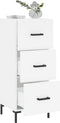 vidaXL - Dressoir - 34,5x34x90 - cm - bewerkt - hout - wit