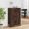 vidaXL - Hoge - kast - 68x35x106,5cm - bewerkt - hout - en - metaal - bruin - eikenkleur