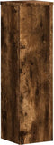 vidaXL - Plantenstandaards - 2 - st - 17x17x60 - cm - bewerkt - hout - gerookt - eiken