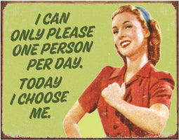 Metalen Retro Bord I Choose Me
