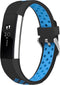 iMoshion Bandje Geschikt voor Fitbit Alta (HR)/Blauw - iMoshion Siliconen sport band zilveren gesp zonder pinnetje - Zwart