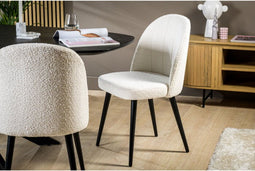 Eetkamerstoel Mimi luxery - Off white | BY-OLAF (set van 2)