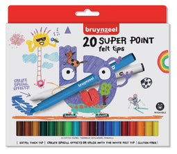 Bruynzeel - Viltstift bruynzeel kids super point ass | 6 stuks