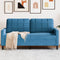 vidaXL - Tweezitsbank - 140 - cm - fluweel - blauw