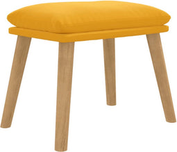 vidaXL - Voetenbank - 45x29,5x35 - cm - fluweel - mosterdgeel