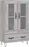 vidaXL - Hoge - kast - 69,5x31x115 - cm - bewerkt - hout - grijs - sonoma - eikenkleurig