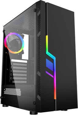 Gembird Fornax 2000 RGB - ATX Tower - Gehard glas - 33,44L - 310mm GPU lengte - 160mm CPU koeler hoogte