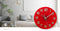Nedis Wandklok - Diameter: 300 mm - Glas - Rood