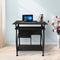 Bureau laptop computertafel - 70 cm x 50 cm - zwart - veiligheidsglas