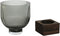 Vaas Home ESPRIT Bruin Grijs Hout Kristal Modern 16 x 16 x 20 cm