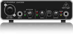 Behringer U-Phoria UMC22 - USB Audio Interface - 24-bit/48 kHz resolutie - 2.0 kanalen