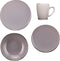 Cosy & Trendy Ravenna grey - serviesset 6 persoons - 24 delig - met Table Style droogbloemen