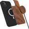 Woodcessories Bumper Case - Geschikt voor iPhone 13 - Duurzaam - Walnoot/zwart