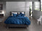 Zohome Dekbedovertrek Satinado - Effen Bedlinnen - 200x220 - Blauw - Dekbedhoes van 100% Katoen-Satijn