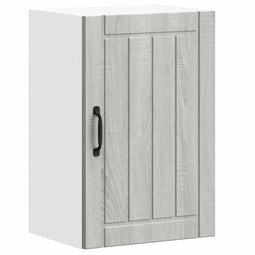 vidaXL - Keukenwandkast - Lucca - bewerkt - hout - grijs - sonoma - eikenkleur