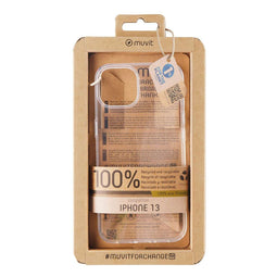 Muvit iPhone 13 - Hoes - Gerecycled materiaal - Transparant