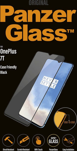 PanzerGlass OnePlus 7T Case Friendly Screenprotector Zwart