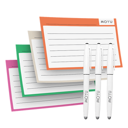 Erasable Stone Paper Notecards | MOYU Office Supplies 1 set of 3 black ball pens