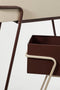 Mica Decorations Plantenbak op Poten - Set van 2 - Metaal - Donkerbruin/Beige - L54 x B23 x H70 cm (2 stuks)