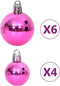 vidaXL - 108-delige - Kerstballenset - wit - en - roze