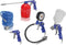 Erba Luchtgereedschap Set 5 Delig - Universeel - DIN - EURO Aansluiting - Inclusief Verfspuit - Vloeistofspuit - Bandenvulpomp - Blaaspistool - 5 Meter Spiraalslang - [Bandenpomp / Luchtpistool / Verfspuit / Compressor Slang / Drukmeter