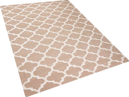 ERBAA - Laagpolig vloerkleed - Beige - 160 x 230 cm - Wol