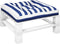vidaXL - Palletkussen - gestreept - 80x80x12 - cm - stof - blauw - en - wit