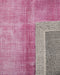 ERCIS - Laagpolig vloerkleed - Grijs/Roze - 140 x 200 cm - Viscose