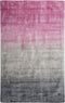 ERCIS - Laagpolig vloerkleed - Grijs/Roze - 140 x 200 cm - Viscose