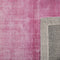 ERCIS - Laagpolig vloerkleed - Grijs/Roze - 200 x 200 cm - Viscose