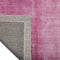 ERCIS - Laagpolig vloerkleed - Grijs/Roze - 200 x 200 cm - Viscose