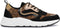 PS Poelman Carocel - Dames Sneakers - Suède met Luipaard Print en Metallic - Zwart Multi - Maat 40