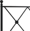 vidaXL - Hoofdbord - 140 - cm - metaal - zwart