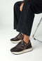 Mexx Juju Humper - Sneaker - Leer - Zwart/Bruin - Maat 39