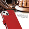 Selencia iPhone 14 - Echt Lederen Bookcase - 3 Pashouders - Rood