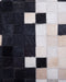 ERFELEK - Patchwork vloerkleed - Zwart - 160 x 230 cm - Leer