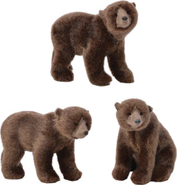 Beer plastic pluche bruin a3