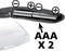 Ergologic vergrootglas - randloos - rechthoekig - met LED lamp