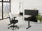 Ergonomisch design t-poot bureau Teez breed 60CM diep 80CM bladkleur Lichtgrijs framekleur Antraciet (Ral 7016)