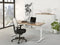 Ergonomisch design t-poot bureau Teez breed 80CM diep 60CM bladkleur Ahorn framekleur Antraciet (Ral 7016)