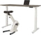 Ergonomisch elektrische verstelbaar zit/sta bureau Teez breed 120CM diep bladkleur Antraciet eiken framekleur Wit (RAL9010)