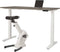 Ergonomisch elektrische verstelbaar zit/sta bureau Teez breed 120CM diep bladkleur Lichtgrijs framekleur Aluminium (RAL9006)