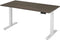 Ergonomisch elektrische verstelbaar zit/sta bureau Teez breed 140CM diep 80CM bladkleur Lichtgrijs framekleur Zwart (RAL9005)