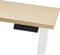 Ergonomisch elektrische verstelbaar zit/sta bureau Teez breed 140CM diep 80CM bladkleur Kersen framekleur Aluminium (RAL9006)